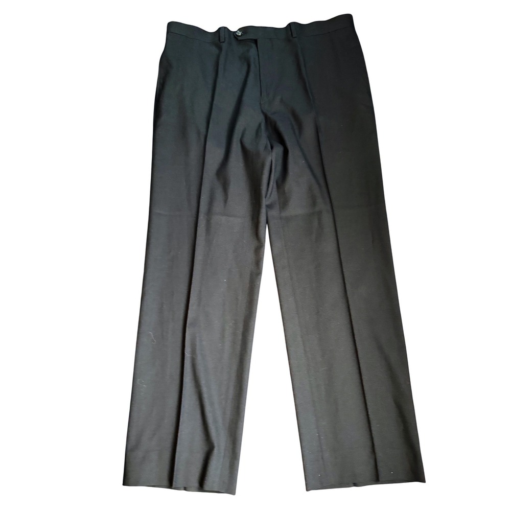 Ralph Lauren Slim Fit Dress Pants Mens 34W x 32L Black Flat Front Trousers